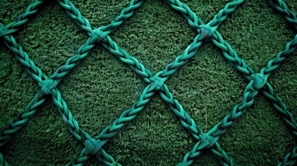 Fototapeta premium A green and brown patterned net