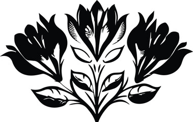 Flower Silhouette – Sophisticated Floral Vector Art