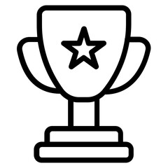 Trophy Icon in Line Style