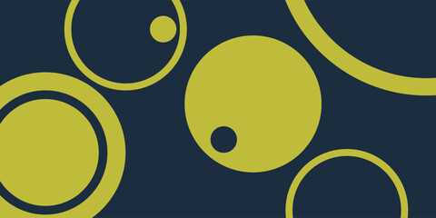 Abstract background with yellow circle shapes. Modern geometric elements. Minimalist style. Futuristic graphics. Vector.