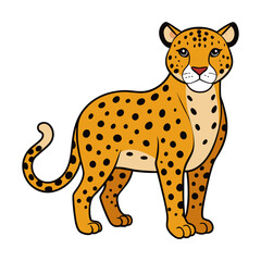 Jaguar isolated on white background.