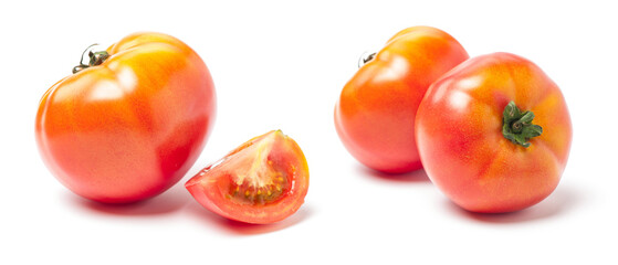 fresh tomato isolated on white background