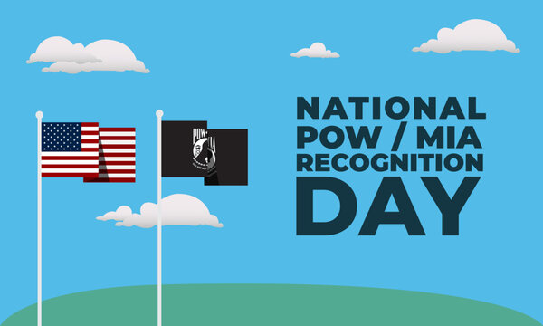 National POW MIA Recognition Day Background Vector Illustration