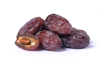 dried dates isolated on white