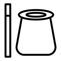 Magician Hat Icon in Line Style