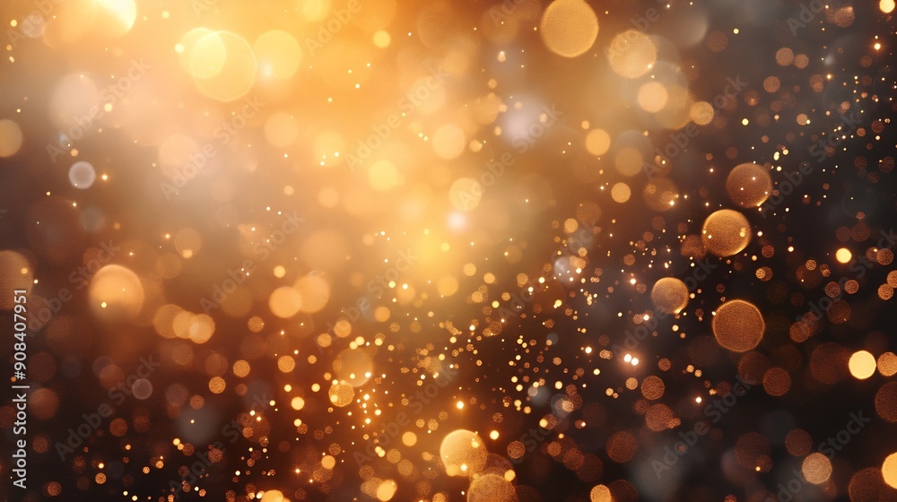 Poster Elegant beige bokeh abstract background Delicate blurred wallpaper texture Template with defocused bokeh lights and copy space for business website design Banner social media advertisi : Generative AI