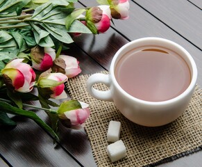 Cup of tea in catering concept