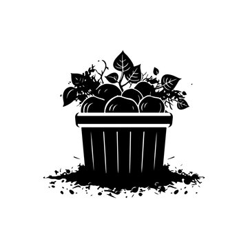 recommend clip art: vector silhouette of a compost