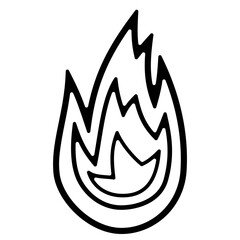 Fire Line Icon Vector Illustration 