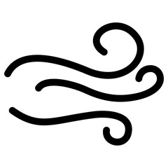 Wind Line Icon Vector Illustration 