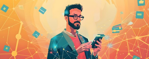 business, technology, hand, network, concept, internet, businessman, computer, world, global, communication, map, screen, people, social, connection, tech, media, web, mobile, touch, digital, phone, v