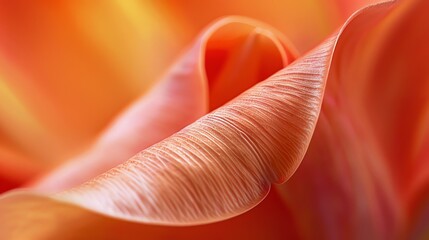 A close-up of an orange flower petal with fine details.