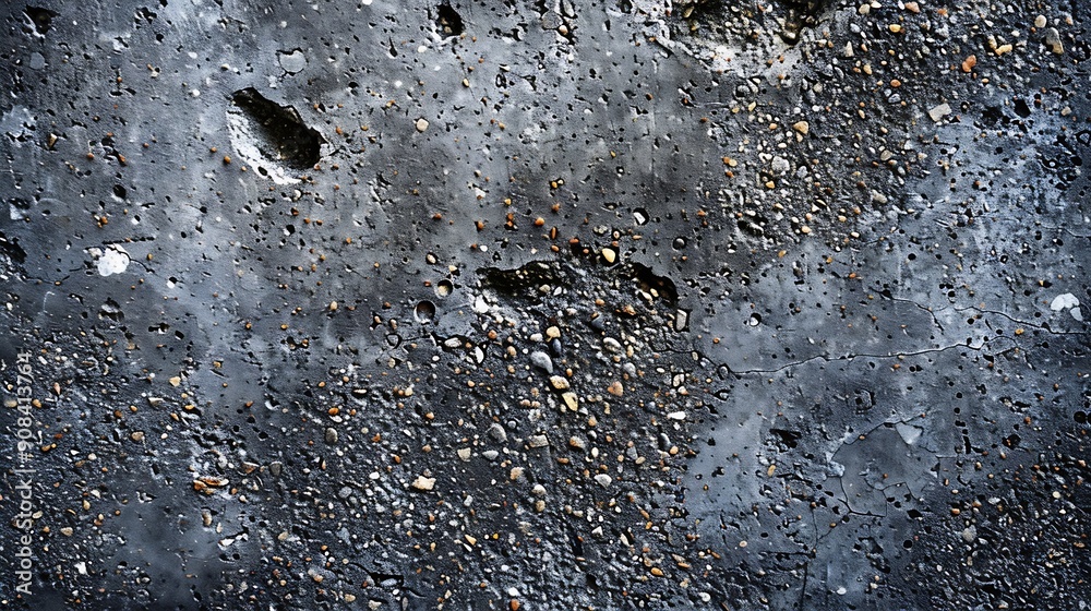 Aufkleber Concrete surface Abstract feeling texture effect Shades of gray : Generative AI