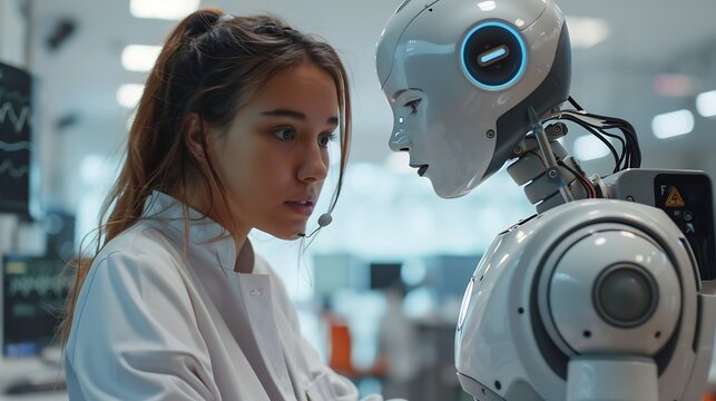 Medical worker using technology smart robot AIConcept of healthcare and medical AI technology services and advance of technology Artificial Intelligence for future healthcare : Generative AI