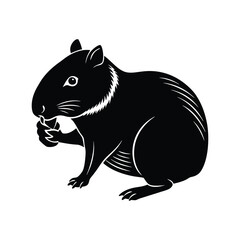 capybara eating silhouette
