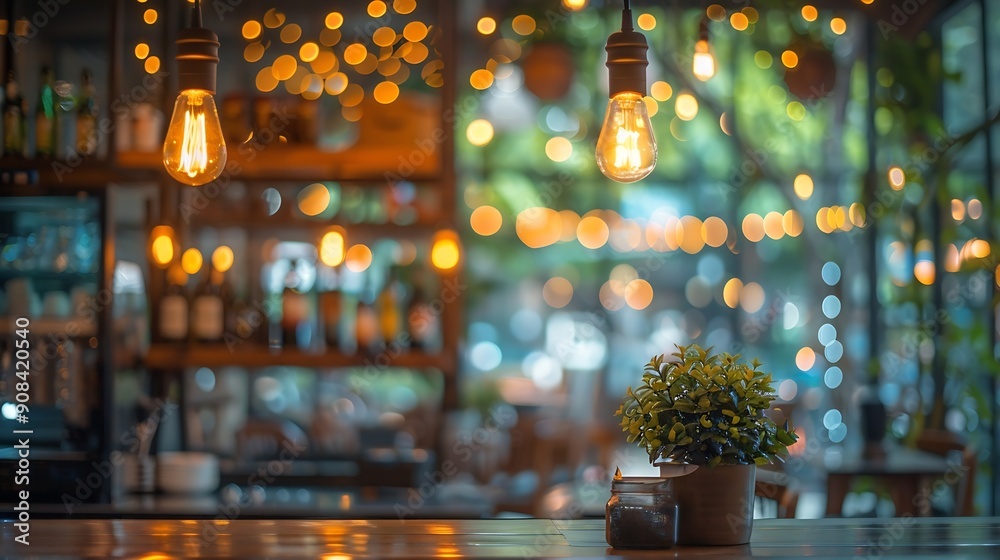Poster blur thai style interior restaurantbackground blurred couter coffee bar resturant cafe cafe blurred 