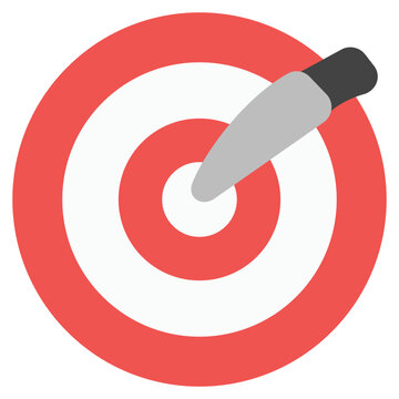 Knife Throwing Icon in Flat Style
