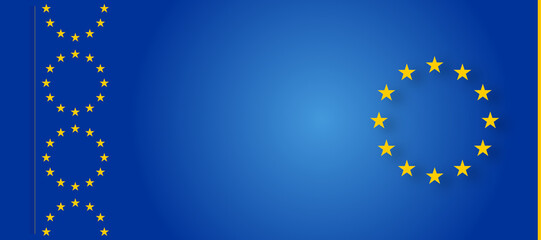 yellow blue creative abstract flag of the European Union, EU Europe