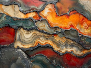 Vibrant jasper stone texture with intricate patterns