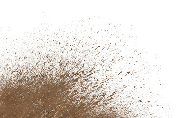 mud splash isolated transparency background.