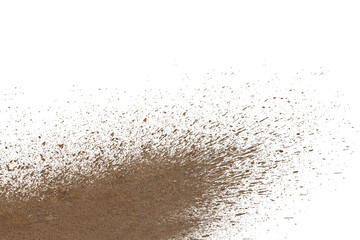 mud splash isolated transparency background.