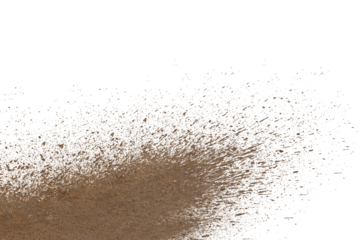 mud splash isolated transparency background.
