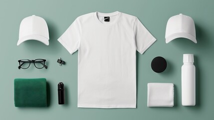 merch branding mockup, isolated background
 - obrazy, fototapety, plakaty
