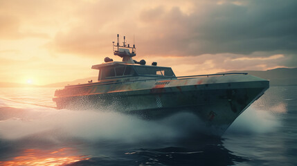Obraz premium ship in the sea