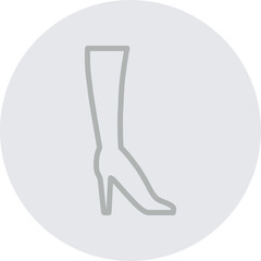 High Shoe Line Grey Circle Grey