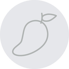 Mango Vector Line Grey Circle Grey