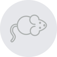 Mouse Vector Line Grey Circle Grey