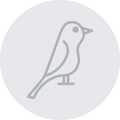 Canary Vector Line Grey Circle Grey