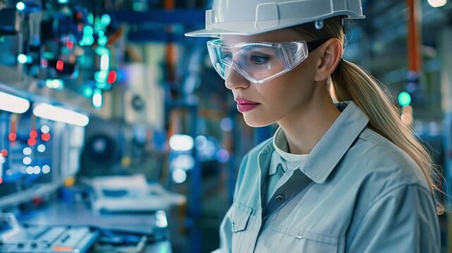an engineer carrying a laptop A programmable logic controller is in charge of a large, fully automatic machine.