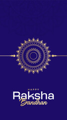 Fototapeta premium Happy Raksha Bandhan Social Media Post, Banner, Poster, Greeting Card, Template Sale Banner for Brother and Sister Bond Celebration Illustration