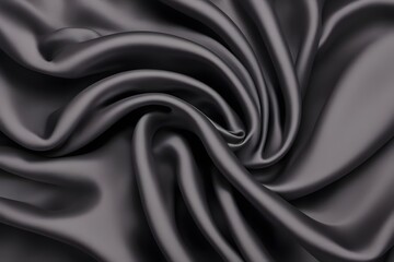 Obraz premium A sophisticated charcoal gray silk fabric with a smooth elegant drape, Ai Generated
