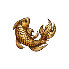 Fish gold  beautiful, Fish gold beautiful illustration, EPS_Ai