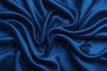 Obraz premium Rich royal blue silk fabric with a glossy finish, AI Generated