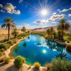 beach with palm trees