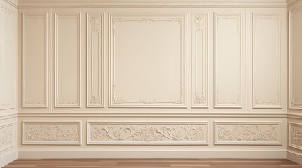 Baroque style decorative wall panel designs.