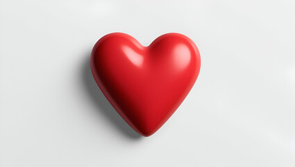 Fototapeta premium red colour heart copy space ganrative.ai
