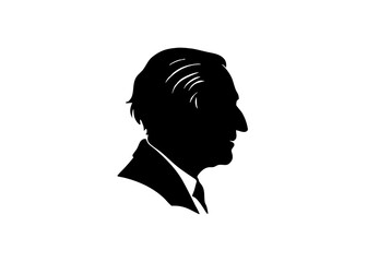 Classic and Modern Old Man Profile Silhouettes for Artwork and Graphics