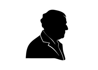 Classic and Modern Old Man Profile Silhouettes for Artwork and Graphics