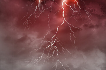 Lightning, thunder cloud dark cloudy sky