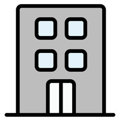 Office Icon in Filled Line Style