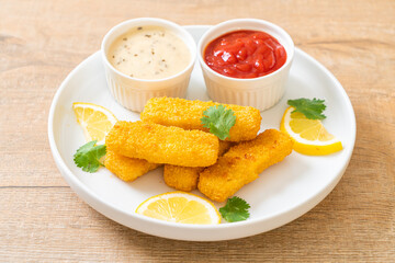 fried fish finger stick or french fries fish