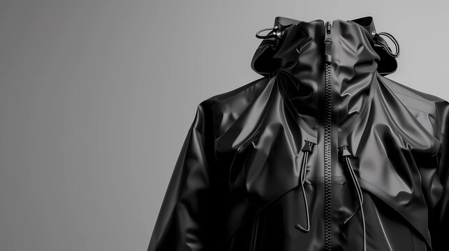 A techwear jacket against a color gradient, mockup, Generative AI illustrations 