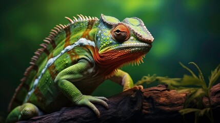 Obraz premium reptile, reptiles, chameleon, macro, animal, animals, indonesia,