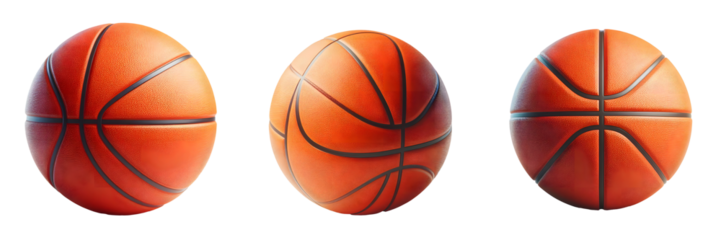 Basketball ball isolated on white and transparent background
