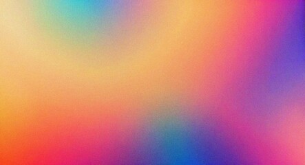 Obraz premium rainbow color glowing abstract gradient shape on grainy background minimal header cover poster design copy space