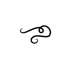 Swirl ornament stroke decoration 